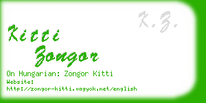 kitti zongor business card